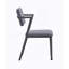 Ensemble de 2 chaises de salle à manger en tissu gris et finition bronze industriel