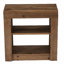 Table de chevet 24 pouces en bois massif avec 2 tablettes ouvertes, table de bout rustique moderne, table d'appoint décorative pour chambre à coucher et salon-935751171