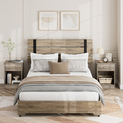 Ignacio 23.6" H Wood Nightstand with Drawer