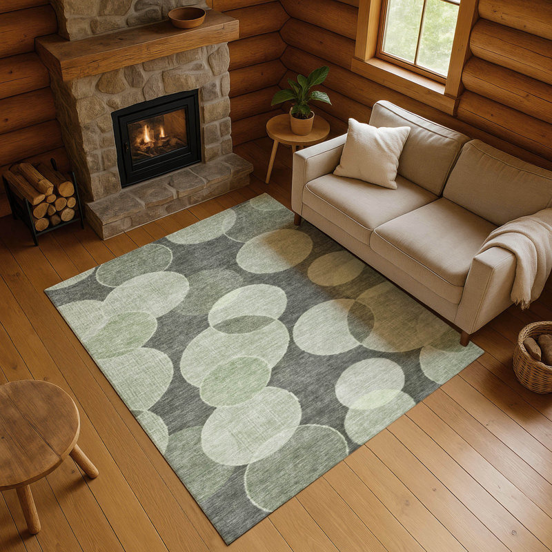 Premium Machine Washable Lubbers AMF1751 Geometric Rug, Rectangle 10' x 14'