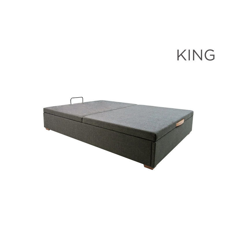 Crea Low Profile Panel Bed, King, Biege