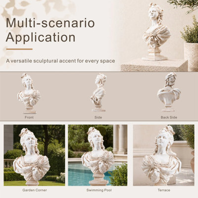 Sculpture rétro classique, statue d'ornement au fini antique pour le style intérieur et extérieur