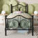 Anterrio Metal Open-Frame Bed with Butterfly Pattern Design Headboard and Footboard