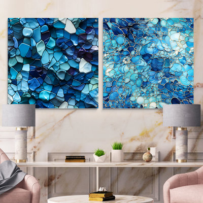 Chritine - Coastal Tropical Acrylic Wall Art Glass Set Of 2
