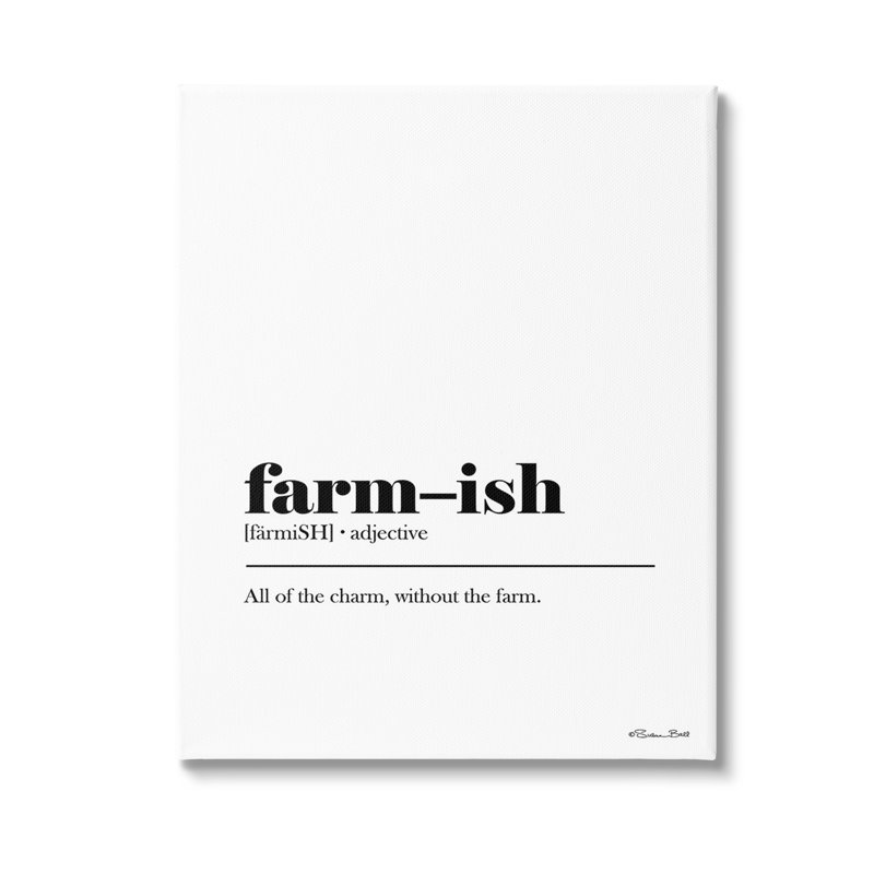 "Farm-Ish", définition sur toile par Susan Ball, H 20 po x l 16 po