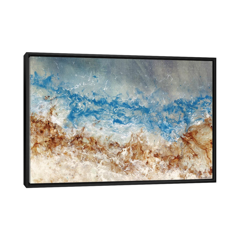 «Lenire», reproduction d'art sur toile tendue, H 18 po x l 26 po x P 1,5 po, Pas de tapis, Toile avec cadre noir