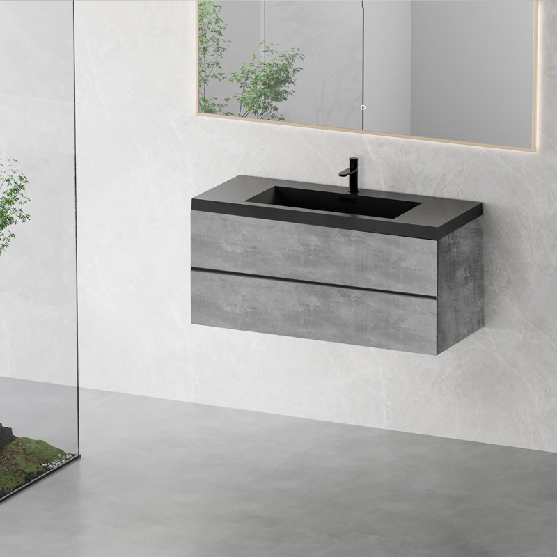 Meuble-lavabo mural moderne pour salle de bain