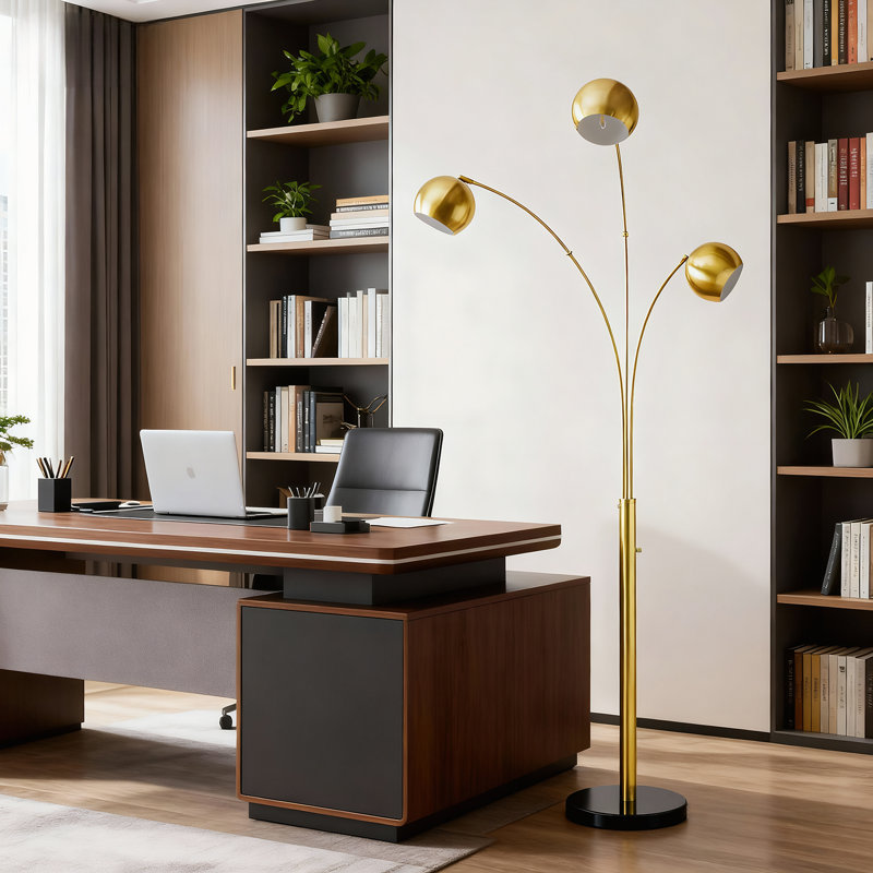 85'' 3 Light Arc Tree Floor Lamp With Rotary Switch