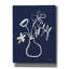Art floral sur toile, "Floral Sketch 1 Navy" par Pamela Munger-886884915