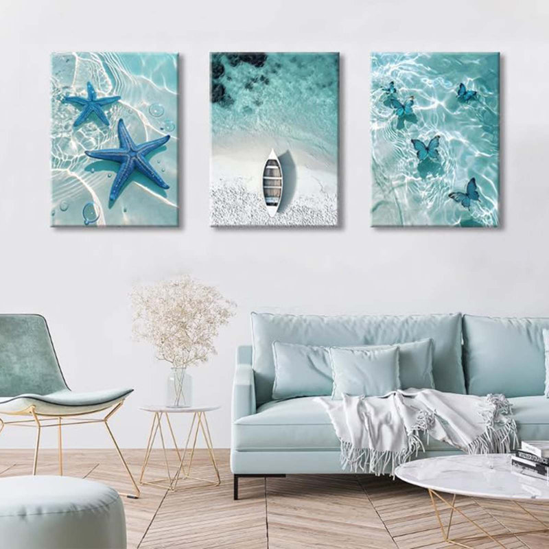 3 Piece Wrapped Canvas Print, 60 cm H x 40 cm W