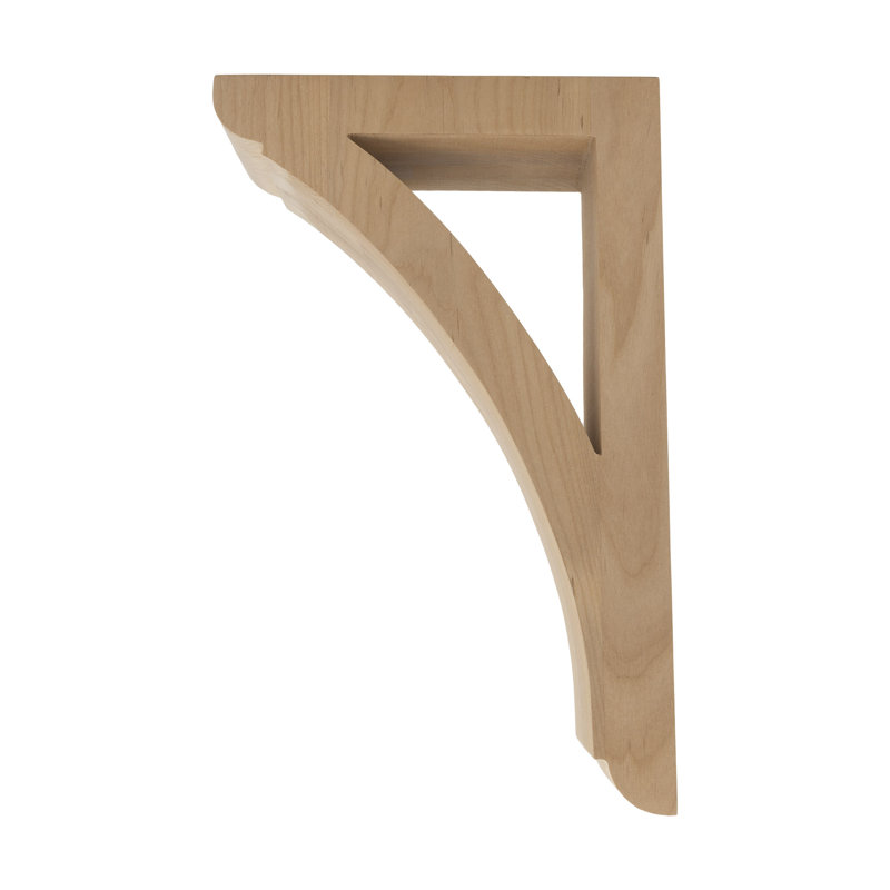 Large Unfinished Alder Wood Traditional Corbel Bracket