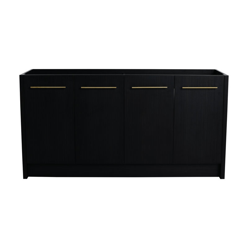 60" Bathroom Freestanding Vanity Construction, Black Chestnut Bundle, Soft-Close Door, Abundant Storage Enthusiasm, Plywood Enhance 60 Inch Chest, , Ample Awareness, Prop