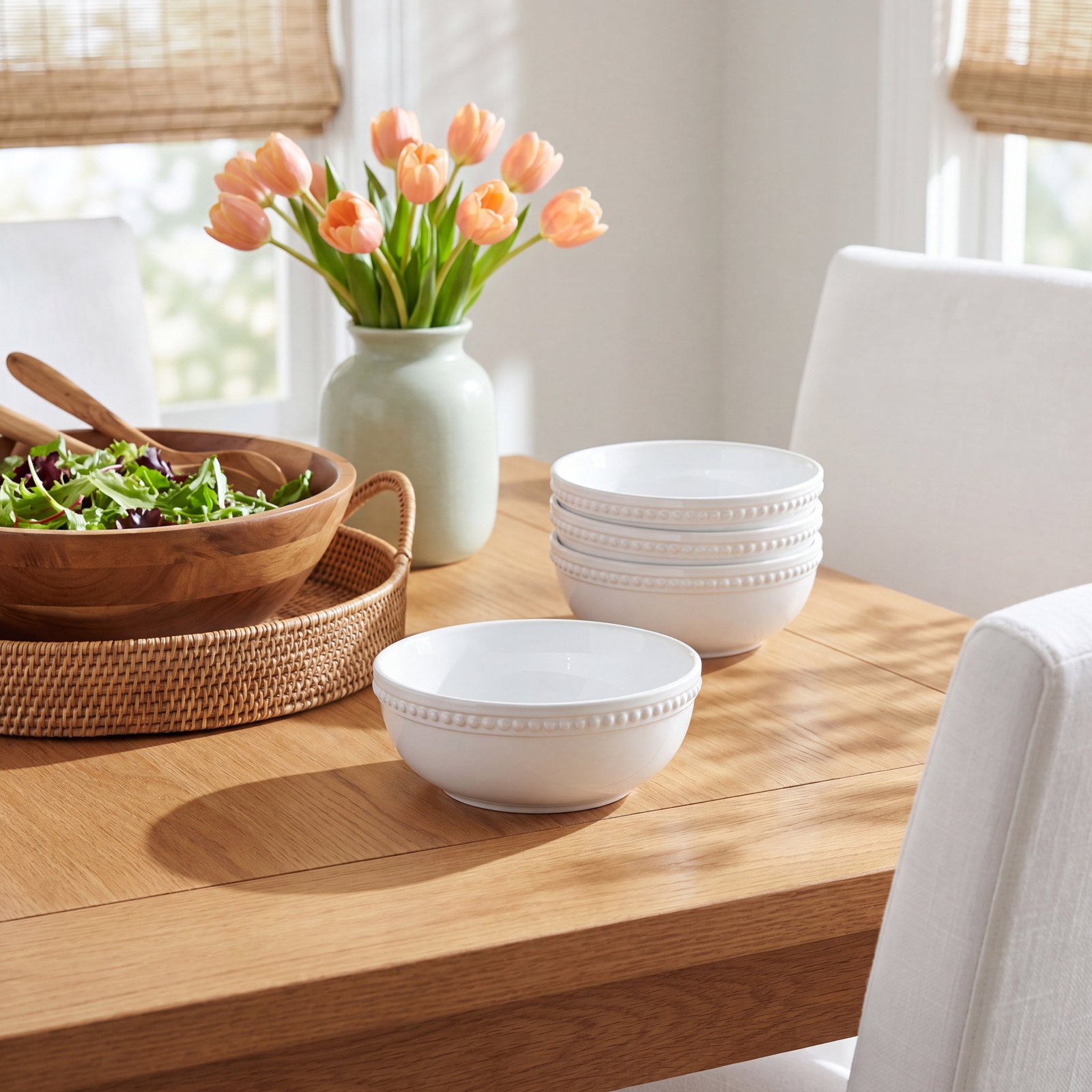 Everyday White Porcelain Pasta Bowl