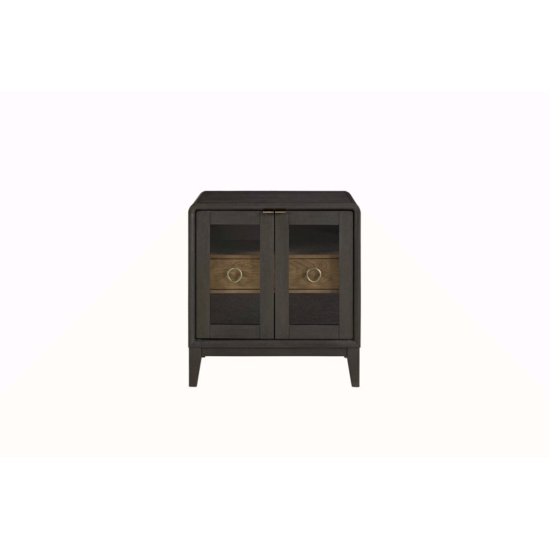 Table de chevet en verre