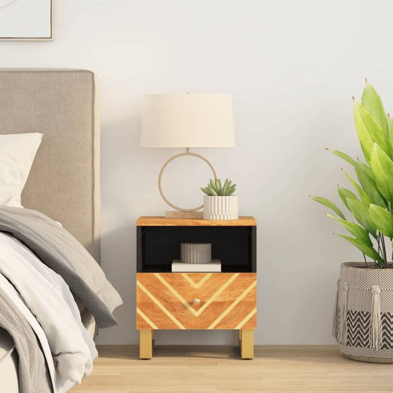 Harman 103cm W Solid Wood Bedside Table