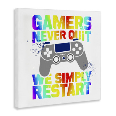 Rainbow Gamers Never Quit Canvas, design par Kim Allen