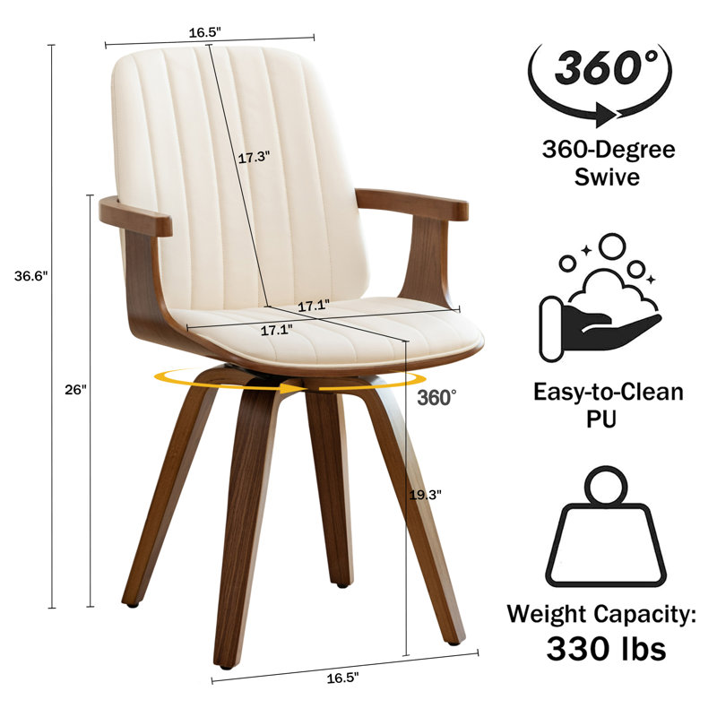 Modern Upholstered Computer Desk Chair & Conference Room Office Chair, Beige