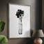 Impression florale noire et blanche sophistiquée I - bois massif 48216-561701104