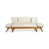 Coussin beige / structure en bois naturel est en rupture de stock