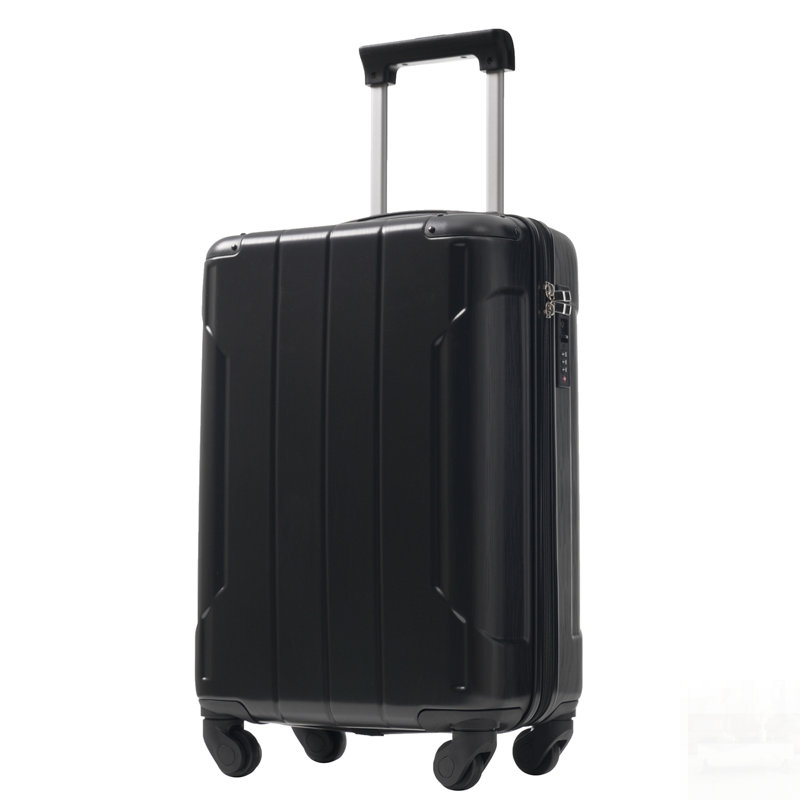 Bagage de cabine rigide en ABS léger de 20 pouces avec roues pivotantes, serrure TSA et 2 cubes d'emballage pour le voyage