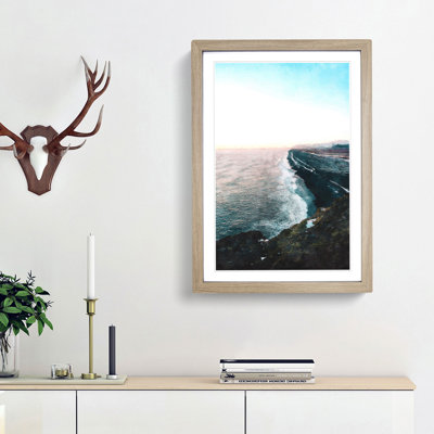 Black Sands Beach in Iceland - Picture Frame Painting Print