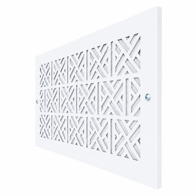 Stellar Air White Wall And Ceiling Registers - 6x10 (Duct Opening) 8x12 Overall Size -Cherokee