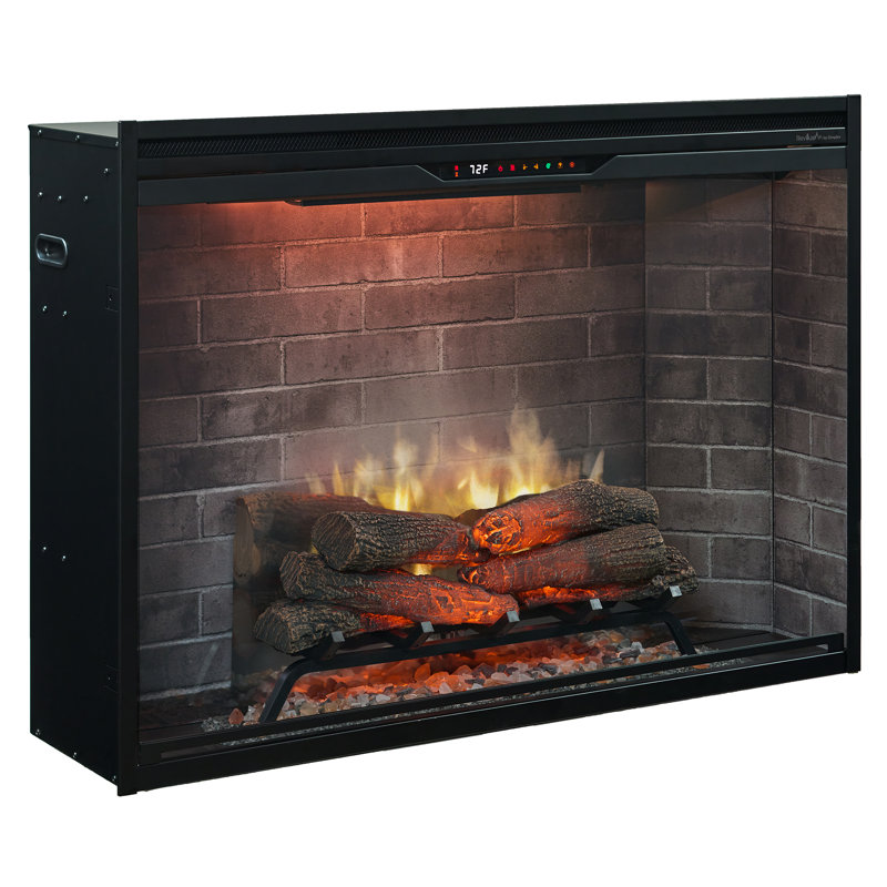 Dimplex Revillusion Electric Firebox Neutral Brick Background, 31" H x 43" W x 12.1" D