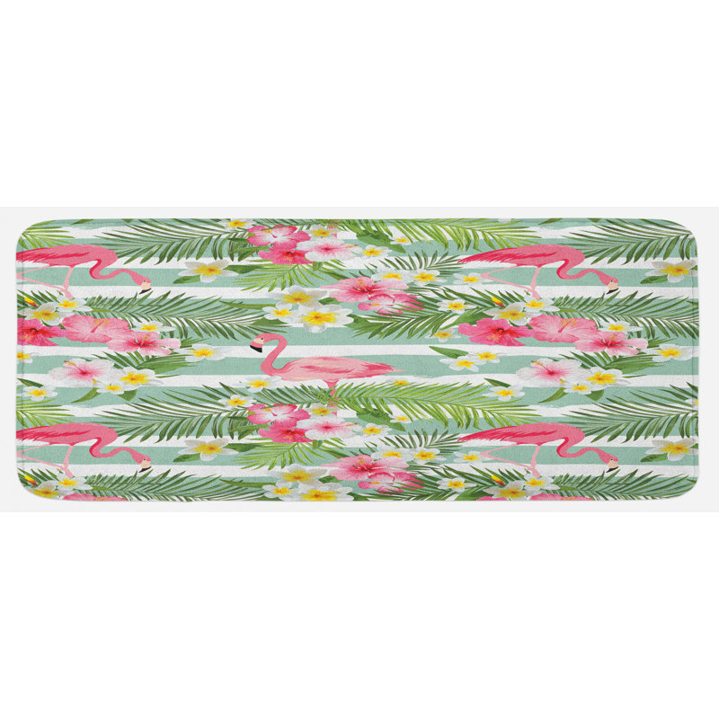 Tapis de cuisine flamant rose