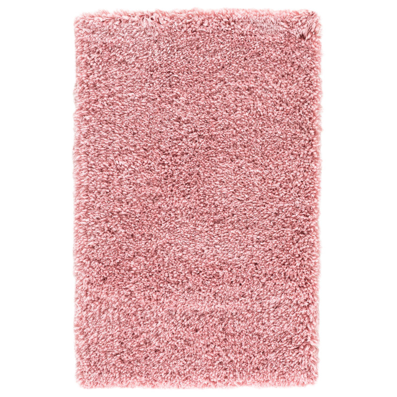 Slusser Shag Hand Tufted Performance Solid Color Rug, Rectangle 2'6" x 4'