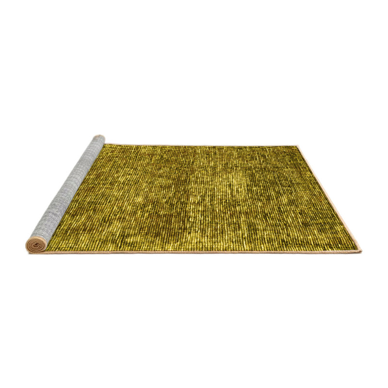 Tapis traditionnels jaunes 3778, Carré de 6 pi