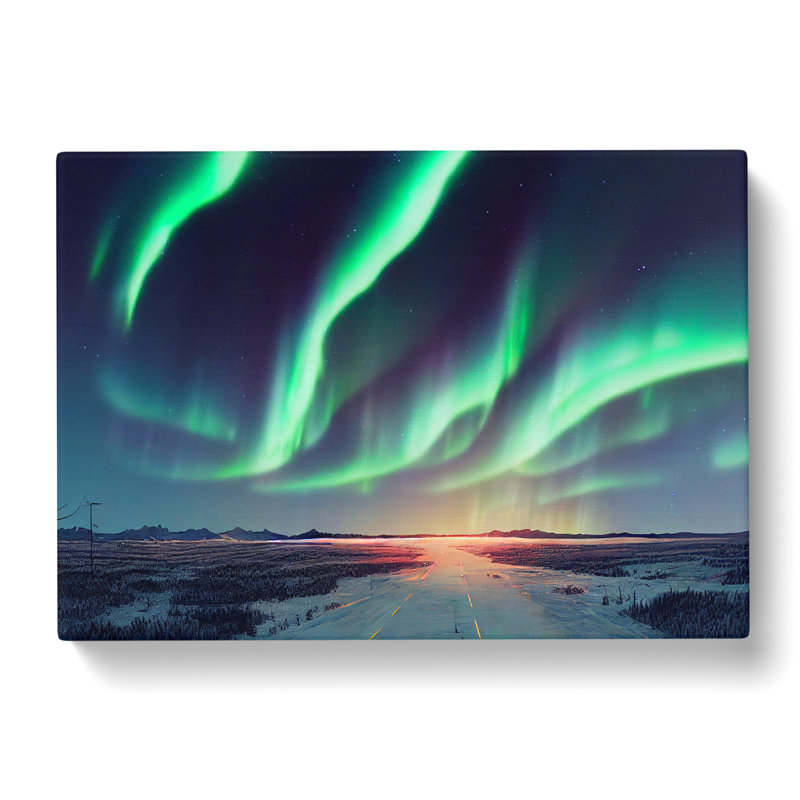 Fine Northern Lights - Wrapped Canvas, 35cm H x 50cm W x 3cm D