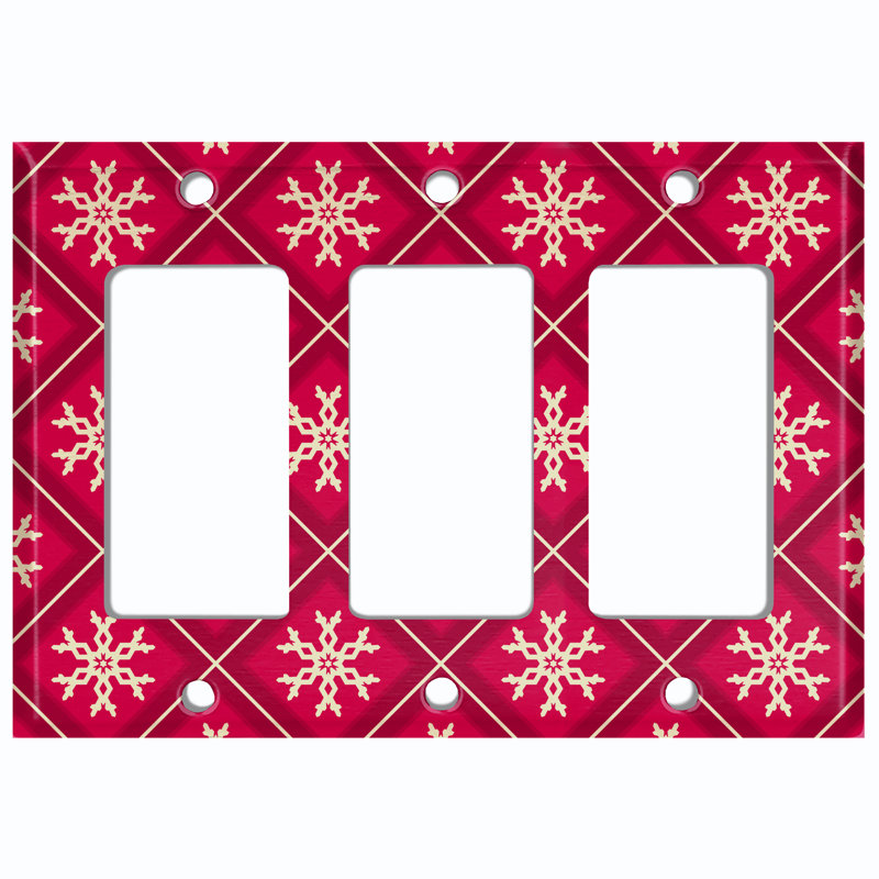 Plaque murale d'interrupteur à bascule Christmas 3-Gang, H 4,5 po x l 4,56 po x P 0,15 po