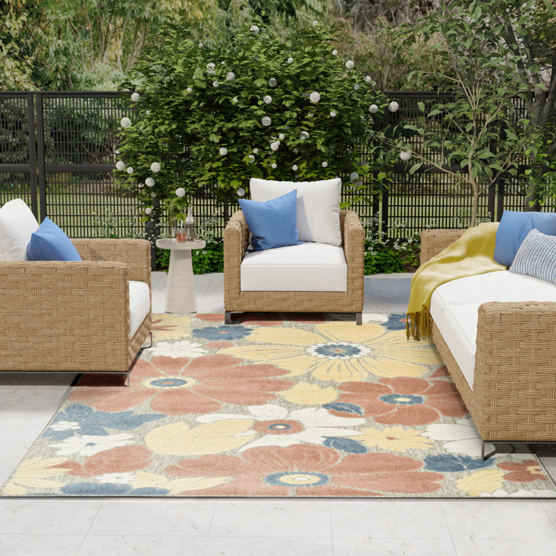Tapis moderne Villem Rose, Rectangle 7 pi 10 po x 10 pi 6 po