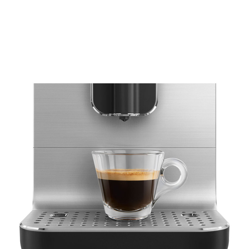 SMEG Contemporary Aesthetic Fully-Automatic Coffee Machine in Matte Black, Matte Black
