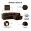 Jumbo Cord Upholstered Corner Sofa Small Back Cushion with Foot Stool -444416637-468277973
