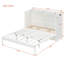 Grand lit escamotable mural avec tiroir et un ensemble de prises et de ports USB, blanc (ancien sku: LP000400AAK)-972673664