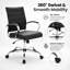 Fauteuil de bureau à dossier moyen en faux cuir Mulkey-1428571159