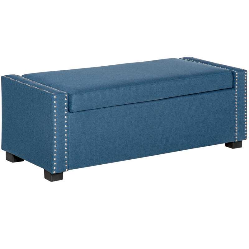 Repose-pieds 47,5 po, Bleu 100% polyester
