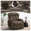 Fauteuil inclinable électrique en lin brun Lusio - Fauteuil inclinable électrique avec porte-gobelets