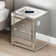 Yolanta Nightstand Mirror Glass Top with LED Light, Wireless or USB Charging Station and Drawers