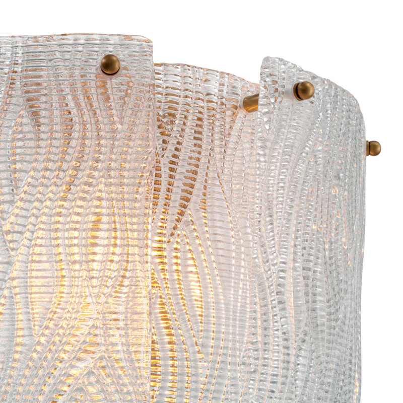 Wall Lamp Asinara Clear Textured Glass