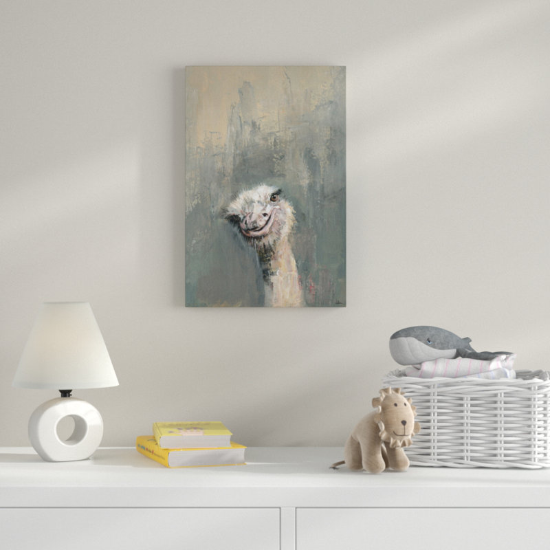 Sisto «Oh Ostrich», reproduction sur toile tendue, H 45 po x l 30 po x P 1,5 po