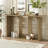 Modern and Curved Design Ash Veneer Console Table with Shelf-516711239