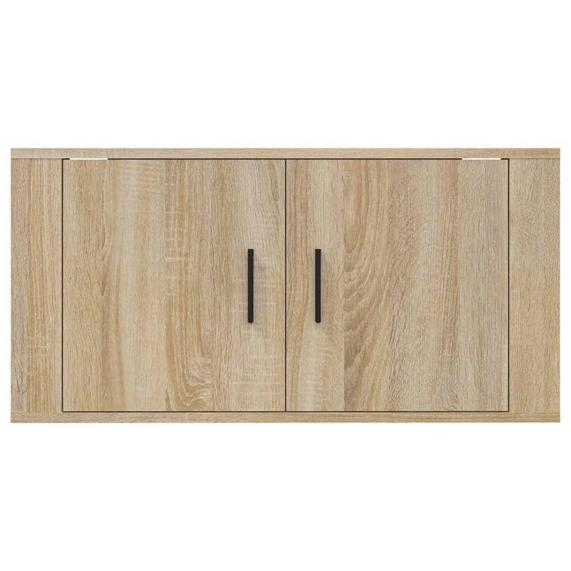 Wall Mounted TV Cabinet, 40cm H x 80cm L x 34.5cm W, Sonoma Oak