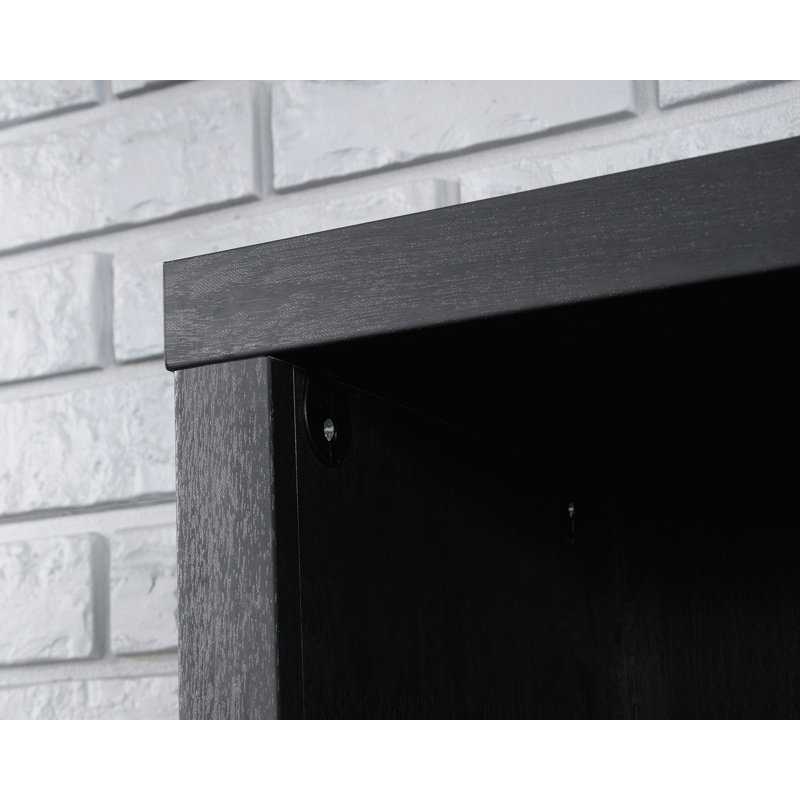 Estate Black Adjustable 5-Shelf Tall Bookcase for Elegant Storage