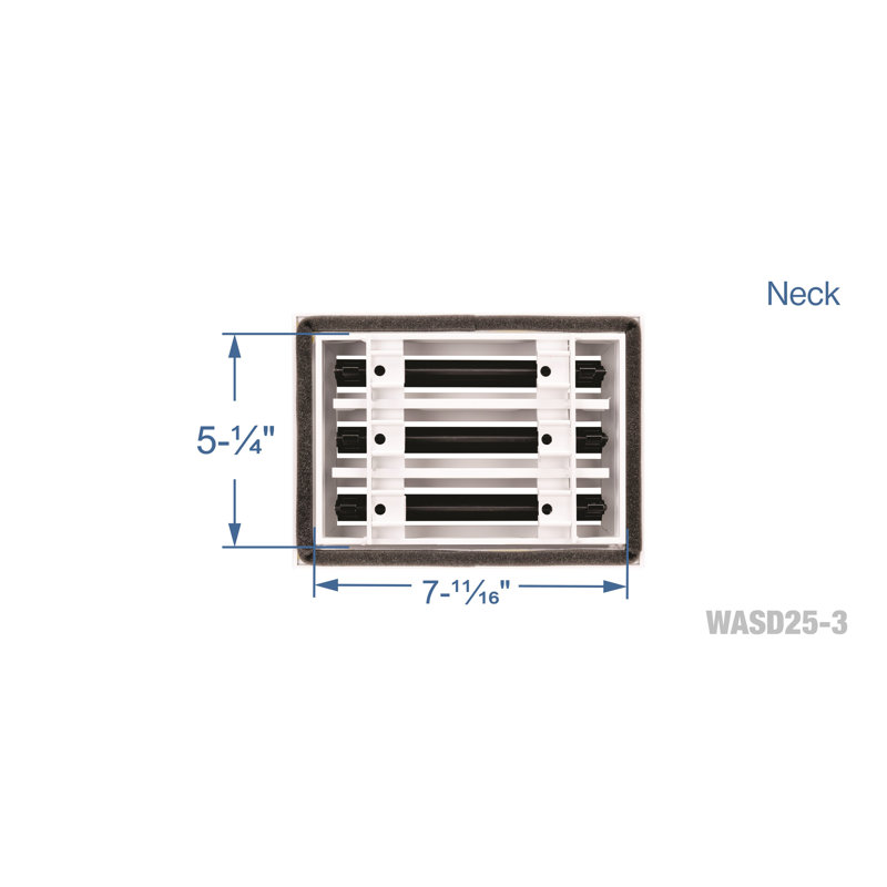 Flo Matrix 8 x 6 Linear Slot Diffuser Matte White