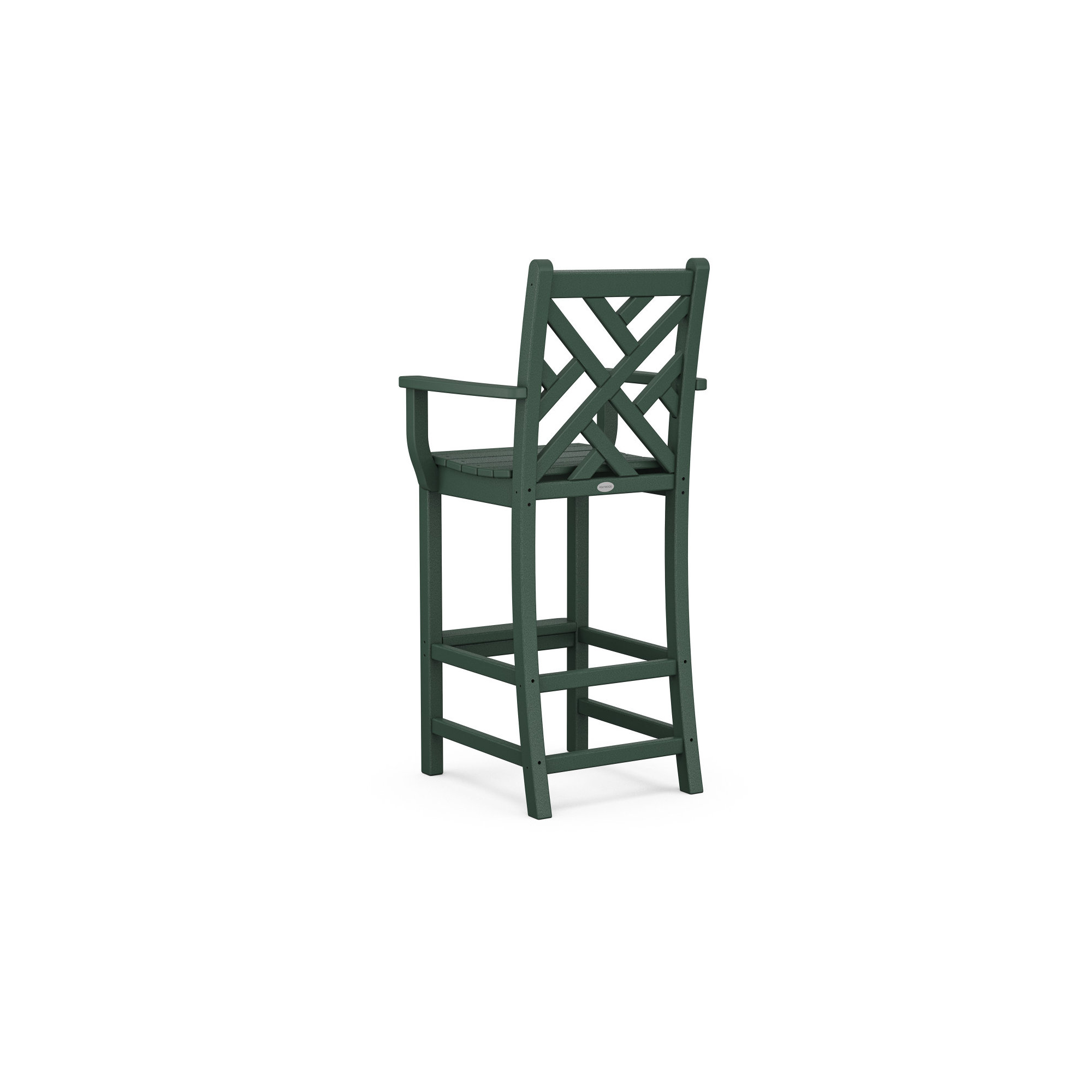 POLYWOOD Chippendale Bar Arm Chair in Sand, Green