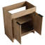 Armoire de salle de bain 30 po sans lavabo - charnières de porte à fermeture douce en contreplaqué chêne imitation Bvb02430imo Matériau de meuble-lavabo autoportant 2 portes à fermeture en douceur