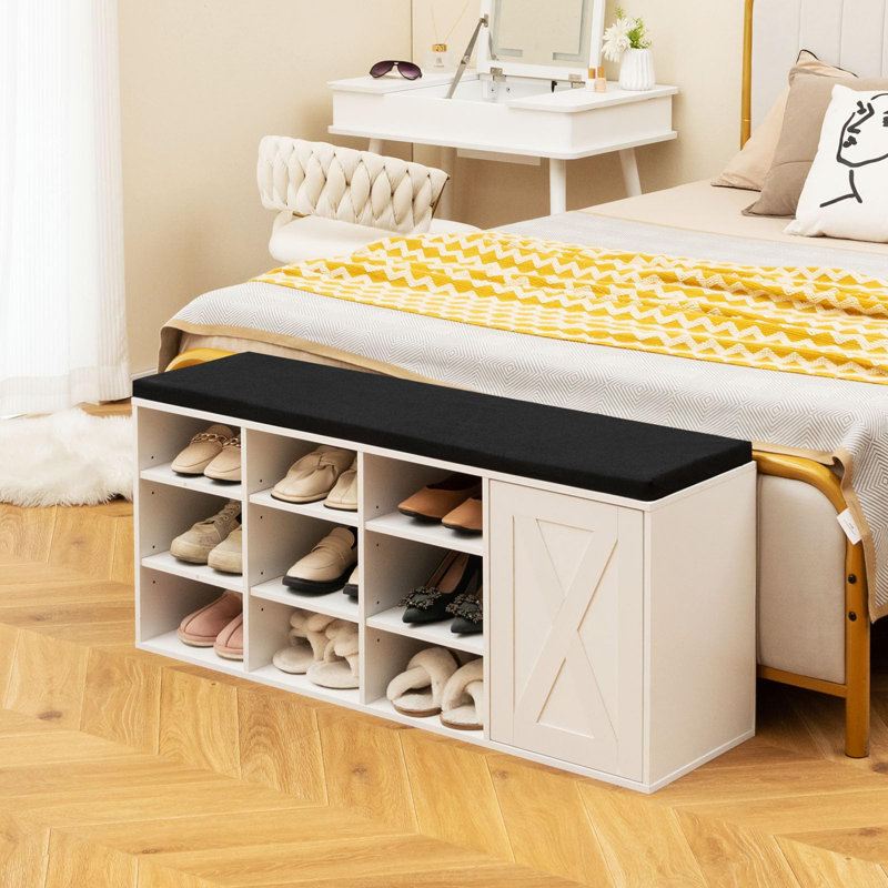 10 Pair Shoe Storage, White