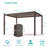 Solar LED Aluminum Pergola with Hand Crank Louver-108218756